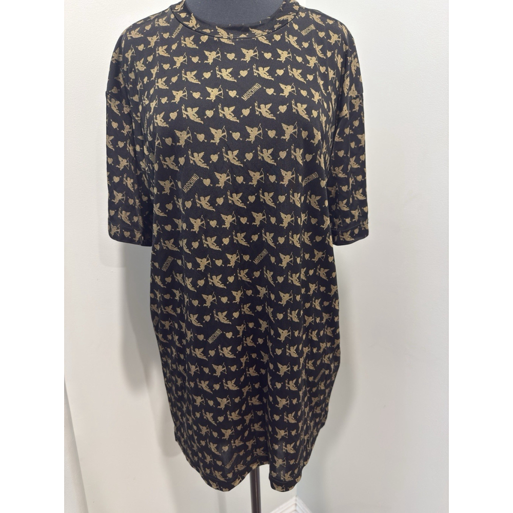 CHEAP AND CHIC BY MOSCHINO Womens Vintage Short Sleeve Rayon Dress/Top Cupid